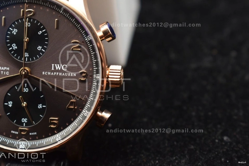 1:1 (Same IW371482 Chrono on Black A7750 Edition as Portuguese Genuine) Leather Best Thickness Strap ZF 0111